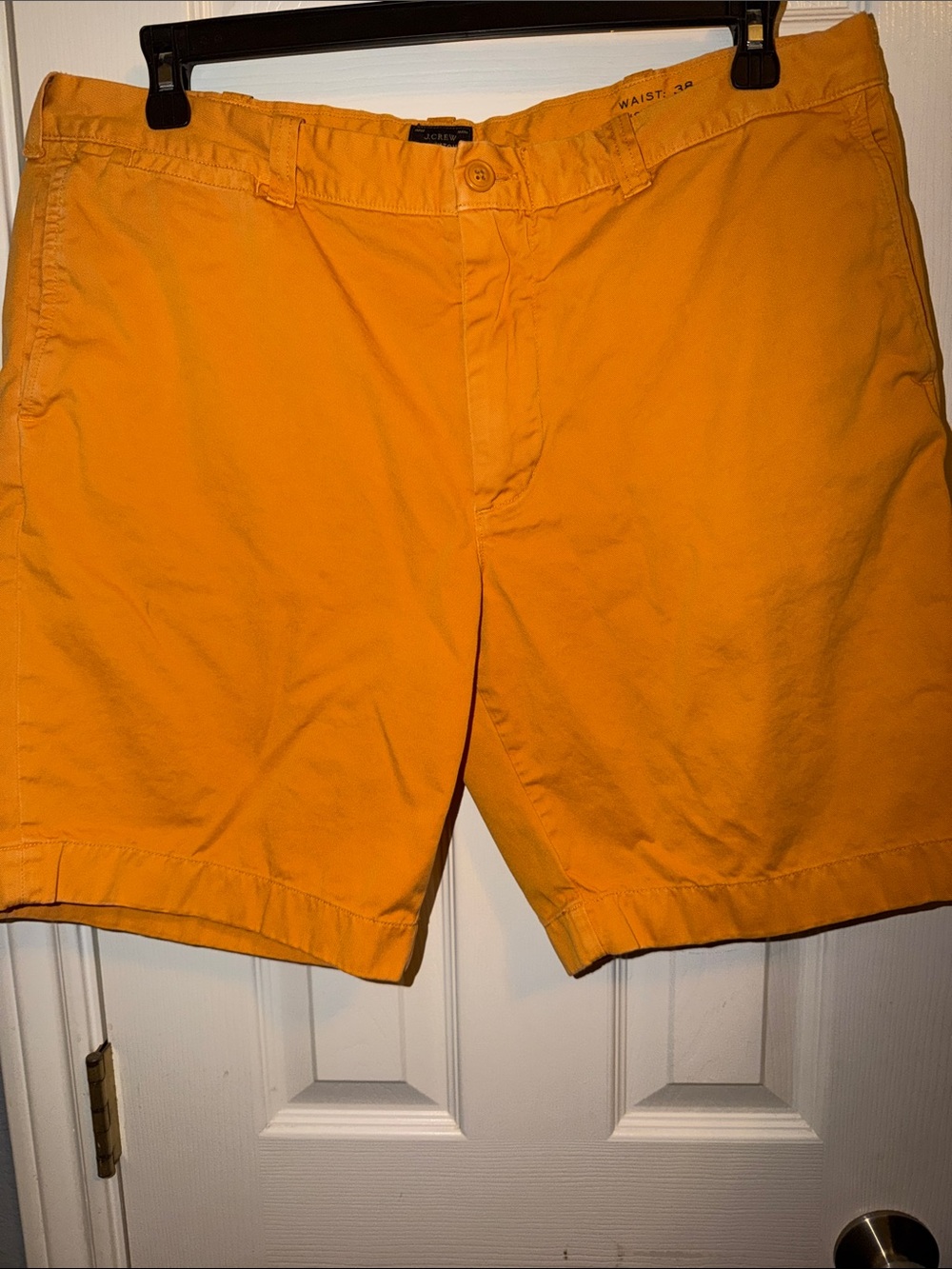 J. Crew Men's Bright Orange Flat-Front Cotton Shorts*Very good condition*